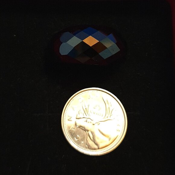 Chunky Faceted Black Obsidian Ring – Size 9 – Bold Statement Piece - Picture 11 of 15